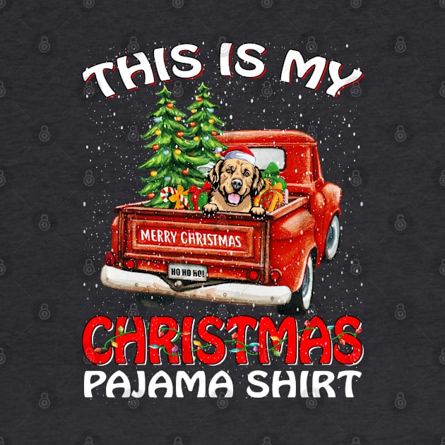 This Is My Christmas Pajama Shirt Golden Retriever Truck Tree by intelus